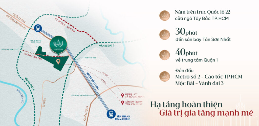 vị trí vinhomes saigon park