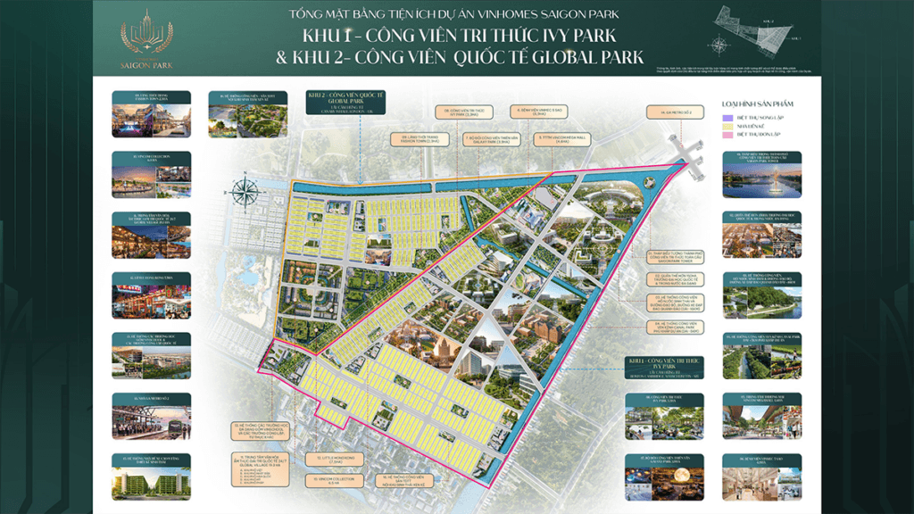 mặt bằng tiện ích vinhomes saigon park