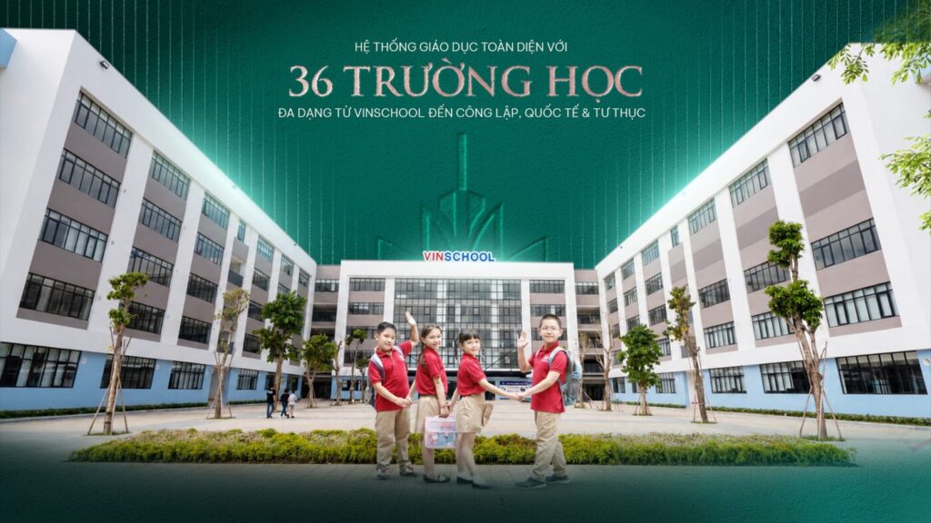 36 trường học Vinschool, công lập, quốc tế và tư thục tại Vinhomes Saigon Park