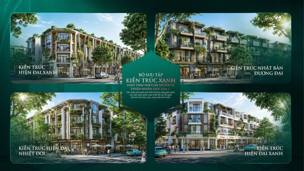 Bộ sưu tập kiến trúc xanh Vinhomes Saigon Park: hiện đại xanh, Nhật Bản đương đại, nhiệt đới