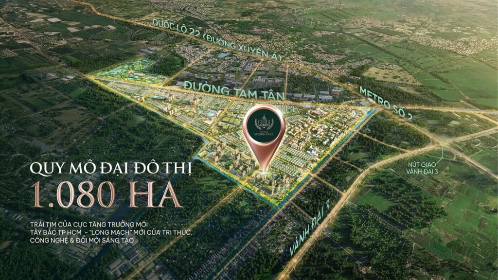 Quy mô đại đô thị 1.080 ha Vinhomes Saigon Park tại Hóc Môn, Tây Bắc TP.HCM