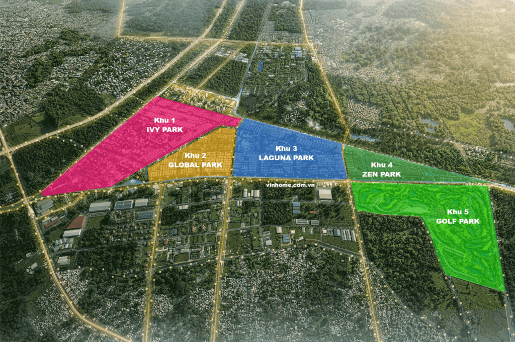5 phân khu Vinhomes Sài Gòn Park